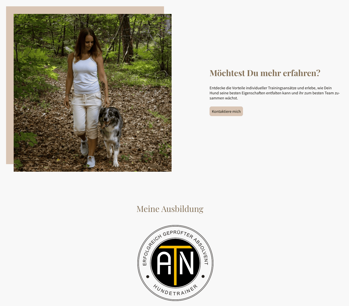 webseite hundetrainerin
